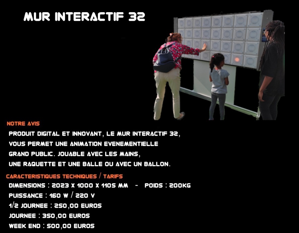 MUR INTERACTIF 32 MUR INTERACTIF 32